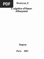 Epistle of Omar Khayyam On Algebra