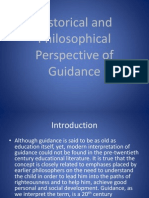 Historical and Philosophical Perspective of Guidance Power Point