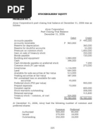 Shareholder's Equity Reviewer