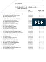 Teste Seletivo Resultado