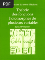 Theorie Des Fonctions Holomorphes de Plusieurs Variables