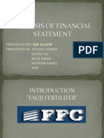 Analysis of Financial Statement