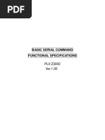 Basic Serial Command Functional Specifications: PLV-Z3000 Ver.1.00