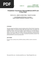 CIGRE-101 Probabilistic Transmission Planning Method at BCTC and A Case Study