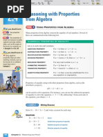 ML Geometry 2-4 Reasoning With Properties From Alg