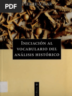 Iniciación Al Vocabulario Del Análisis Histórico