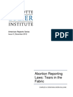 Abortion Reporting Laws: Tears in The Fabric