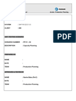 Unit Testing / User Manual Production Planning