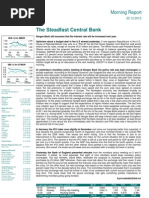 The Steadfast Central Bank: Morning Report