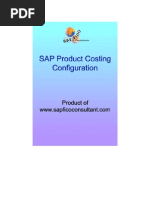 SAP Product Costing