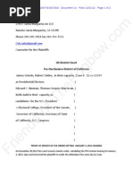 CA ECF 14 - 2012-12-21 - Grinols V Electoral College - Taitz Proof of Service of Order Setting Jan 3 Hearing