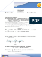 Mathematics Class: XII Sample Paper - 1: Section - A