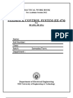 Ee-474 Feedback Control System - 2012