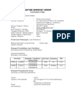 Contoh CV Bahasa Indonesia