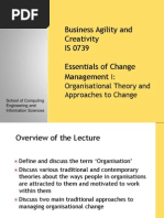 Business Agility and Creativity IS 0739 Essentials of Change Management