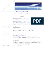 Space Investment Summit 9 Agenda - 5-18-2011