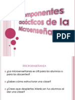 Componentes Didácticos de Microenseñanza