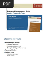 Fatigue Management Rule