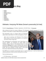 Wikileaks - Analyzing PM Meles Zenawi's Personality (Full Text) Danielberhane's Blog