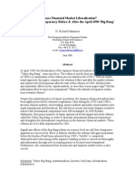 Japanese Financial Market Liberalisation? Institutional Transparency Before & After The April 1998 'Big Bang'