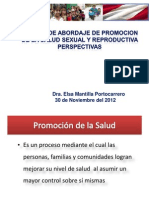 Modelo de Abordaje en Promocion de La Salud Sexual Reproductiva