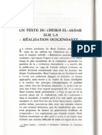 Michel Vâlsan - Un Texte Du Cheikh El-Akbar Sur La Réalisation Descendante