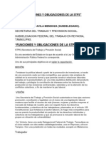 Funciones y Obligaciones de La STPS