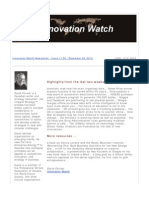 Innovation Watch Newsletter 11.26 - December 29, 2012