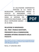 Concorso ROMA La Sapienza Tecnica Delle Costruzioni