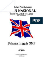 Pembahasan Soal UN Bahasa Inggris SMP 2012 (Paket Soal E45) PDF