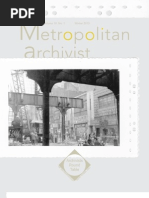 Metropolitan Archivist, Vol. 19, No. 1