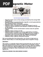 Magnetic Motor Plans