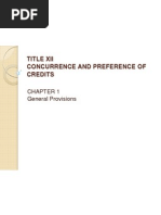 Xii. Concurrence and Preference of Credits