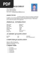 Muhammad Imran CV