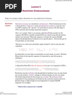 Restriction Endonucleases