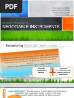 Negotiable Instruments - Dishonour and Discharge - Group V