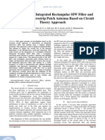 Investigation of Integrated Rectangular SIW Filter and Rectangular Microstrip Patch Antenna Based On Circuit Theory Approach