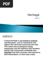 Unit 2 Heritage Tourism