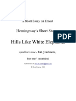 A Short Essay On Ernest Hemingway's Hills Like White Elephants