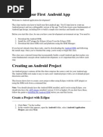 Building Your First Android App: Create A Project With Eclipse