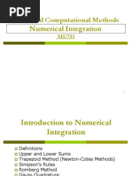 Advanced Computational Methods: Numerical Integration