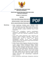 Perbawaslu Nomor 13 Tahun 2012 TTG Tata Cara Pengawasan Pemilu Ok