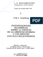 Schelling, F.W.J. - Investigaciones Filosóficas Sobre La Esencia de La Libertad Humana y Los Objetos Con Ella Relacionados (1809)