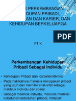 Tugas Perkembangan Kehidupan Pribadi Pendidikan Dan Karier