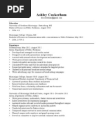 Resume - Ashley Cockerham