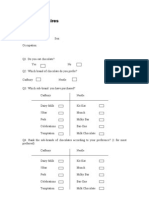 Consumer Perception Questionnaire