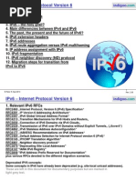 Ipv6 - Internet Protocol Version 6: - Contents