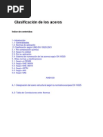 Clasificación de Los Aceros