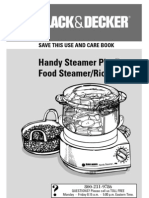 Black and Decker Food Steamer Rice Cooker and Manual