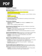 Biology 112: Chapter 5: Tissues